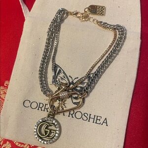 Zipper charm Upcycled bracelet